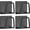 Black 4 packs, variant on Sponge Holders for Kitchen Sink, Strong Adhesive Small Sponge Holder, Premium Rustproof & Waterproof Kitchen Sink Caddy - Minimal Size - SUS304 Stainless Steel