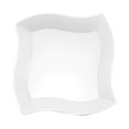 thumbnail image 3 of Smarty 7" White Square Wave Disposable Plastic Salad Plates 120ct, 3 of 7