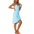thumbnail image 4 of INSPIRE CHIC Women's Cover Ups Spaghetti Strap Backless Beach Seaside Sarongs Wrap Summer Dress S Light Blue, 4 of 6