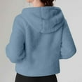 thumbnail image 6 of cocolona Womens Fuzzy Hoodies Long Sleeve Half Zip Sweatshirts Casual Jacket Fall Winter Fleece Warm Coats with Pockets, 6 of 8