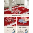 thumbnail image 5 of Chrsitmas Snowflake Area Rug for Bedroom 3x5 Ft Winter Snow Red Background Super Soft fuzzy Throw Rug Non-Slip Fluffy Plush Indoor Floor Carpet for Living Room Nursery Home Decor, 5 of 8
