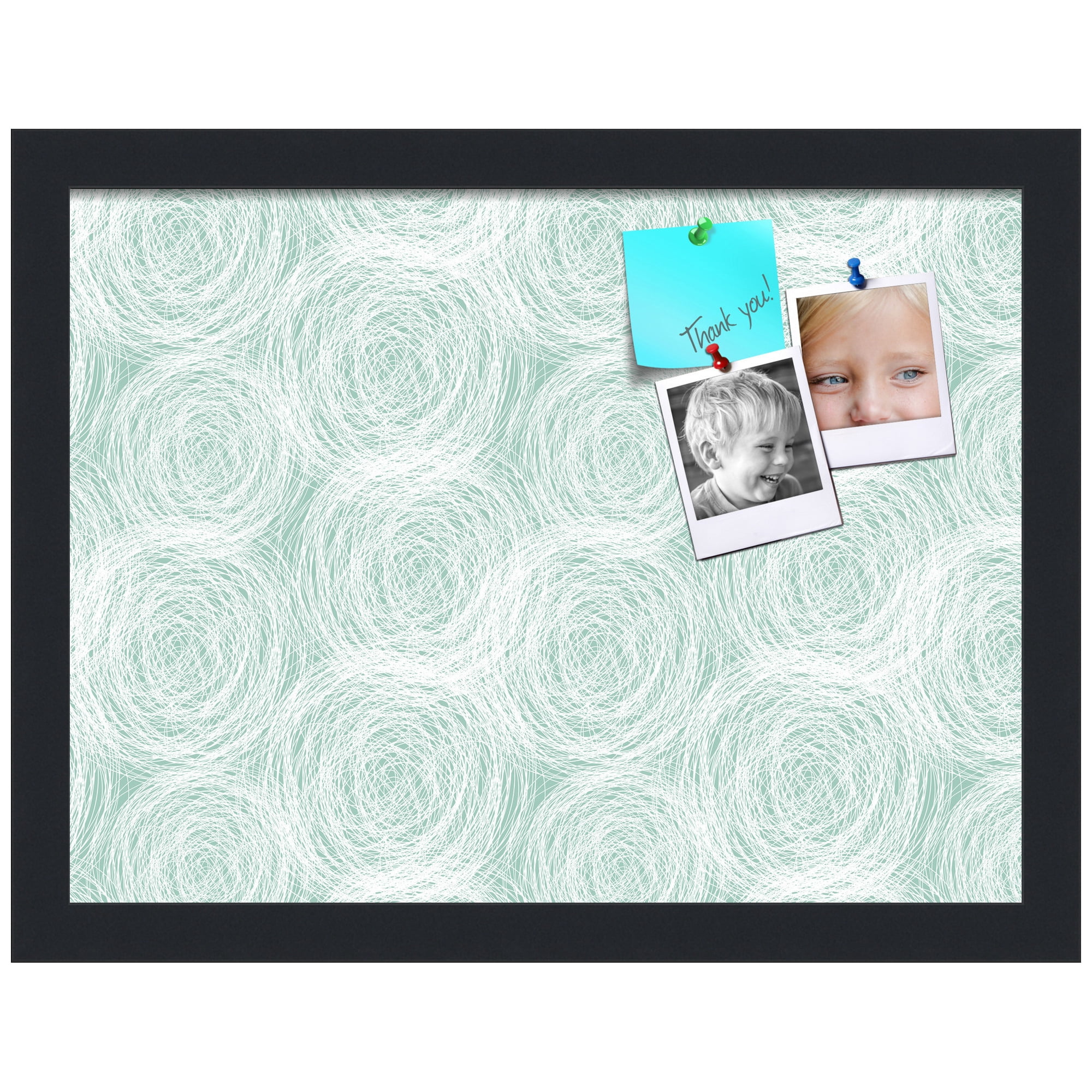 PinPix ArtToFrames 14x10 Custom Cork Bulletin Board    Poster Board Has a Fabric Style Canvas Finish, Framed in Satin Black (PinPix-1926)