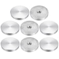 thumbnail image 1 of Unique Bargains M10 Thread 50mm Diameter Round Shape Aluminum Disc Hardware 8pack Aluminum Circle Disc Glass Top Adapter for Glass Table, 1 of 5