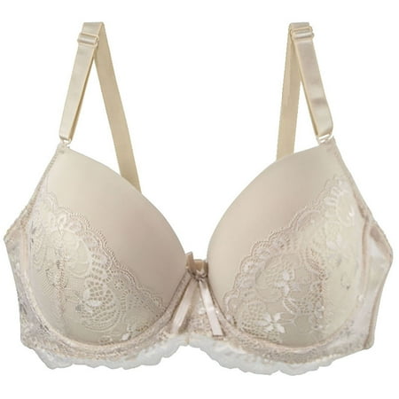 Generic Plus Size Lace Bra for Womens Full Coverage Underwire Bras Padded Underwear Bra
