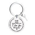thumbnail image 2 of Creative DIY To My Son Stainless Steel Last Name 26 Letter Keychain 3x3cm, 2 of 8
