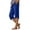 Blue, variant on Women's Cropped Yoga Pants with Pockets - Wide Leg Hiking Athletic Pants Elastic Waist Lightweight Lounge Casual Trousers Beige L