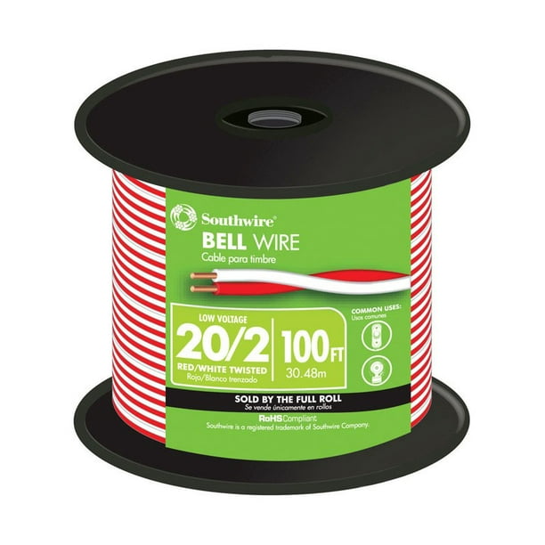 Southwire 100 ft. 20/2 Solid Copper Bell Wire - Walmart ...