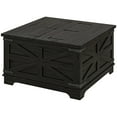 thumbnail image 2 of HOMCOM Farmhouse Coffee Table with Flip Top, Hidden Storage Compartment, Square Center Table for Living Room, Distressed Black, 2 of 9