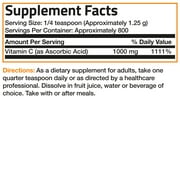 Bronson Vitamin C Powder Pure Ascorbic Acid Soluble Fine Non GMO Crystals – Healthy Immune System – Powerful Antioxidant, 2.2lb