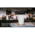 thumbnail image 4 of 11 oz. Double Wall Ceramic Tumblers with Lid - 6 Pack - Black, 4 of 5
