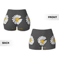 thumbnail image 5 of Lsque Keep Life Simple Daisy Flower Pattern High Waisted Biker Shorts for Women-Tummy Control Fitness Athletic Workout Running Yoga Gym Shorts,Moisture-Wicking-Large, 5 of 9
