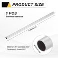 thumbnail image 2 of Uxcell 1 PCS Tubo de Acero Inoxidable 304, 15mm OD 0.5mm Grosor de Pared 406.4mm Largo Tubo Metálico Redondo para Maquinaria Industrial, 2 of 6