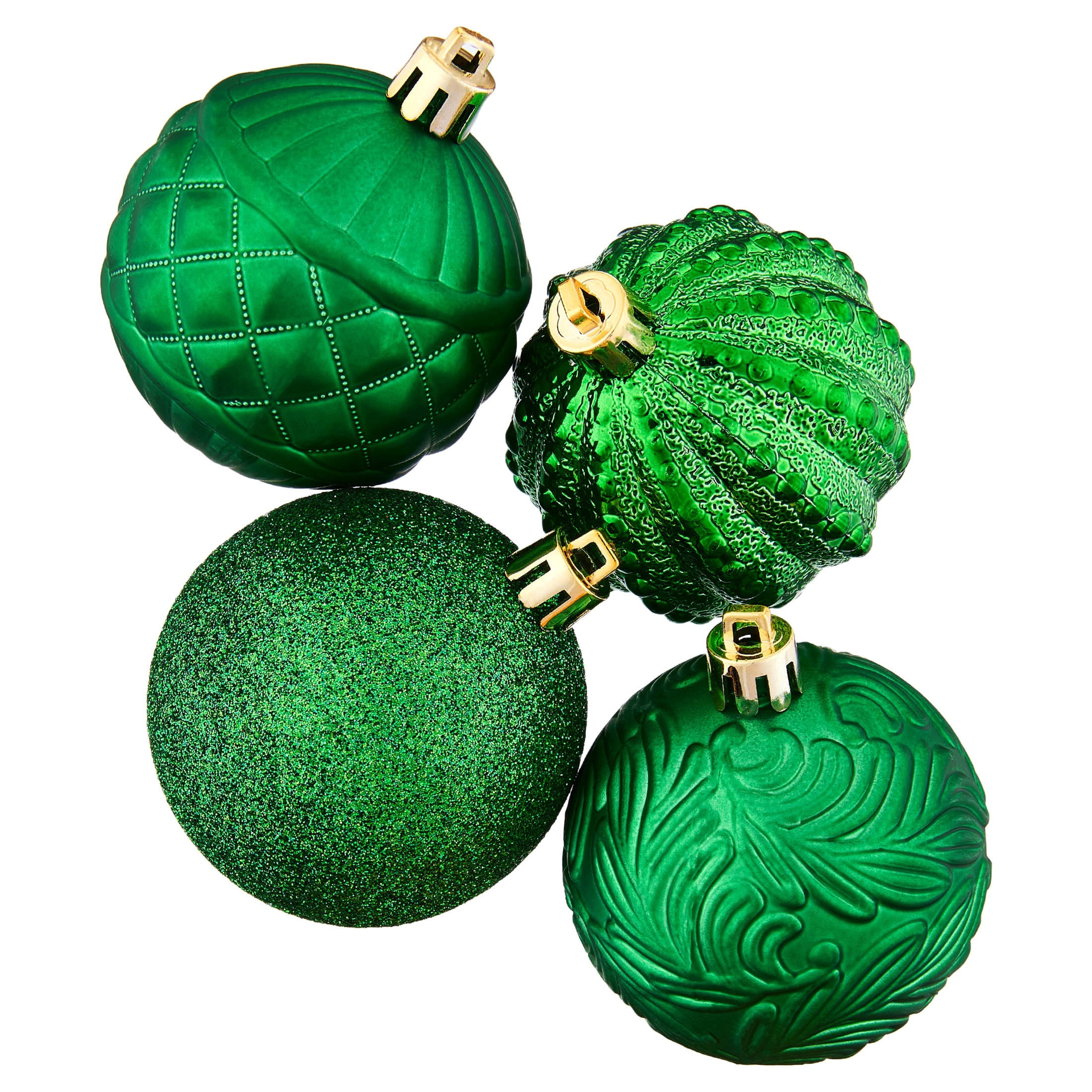 24-Count Green Ball Shatterproof Christmas Ornaments, 2.8", by Holiday Time
