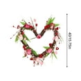 thumbnail image 2 of 15.75 in Heart Shaped Pink & White Tulip Wreath for Valentine's Day, Wedding & More, 2 of 6