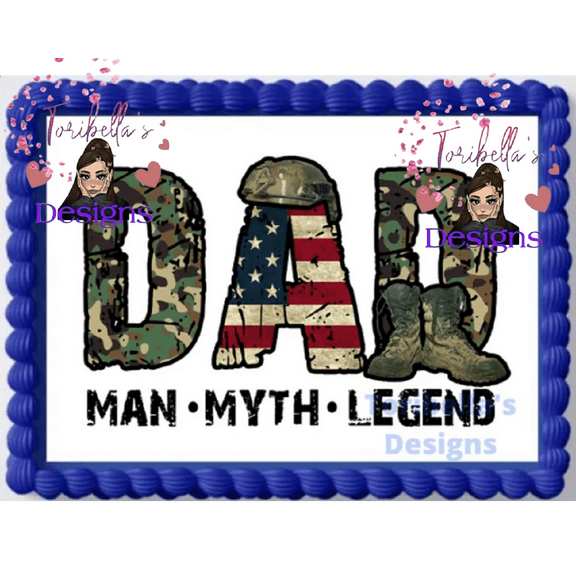 Father's Day Image Edible Cake Topper, by ToriBellas Designs