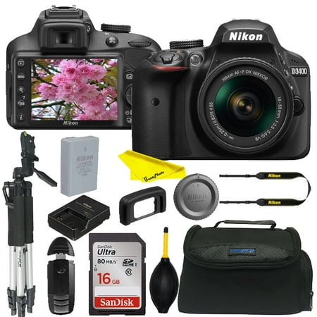 Nikon D3400 DSLR Camera with 18-55mm Lens (Black)+   Buzz-Photo Intermediate