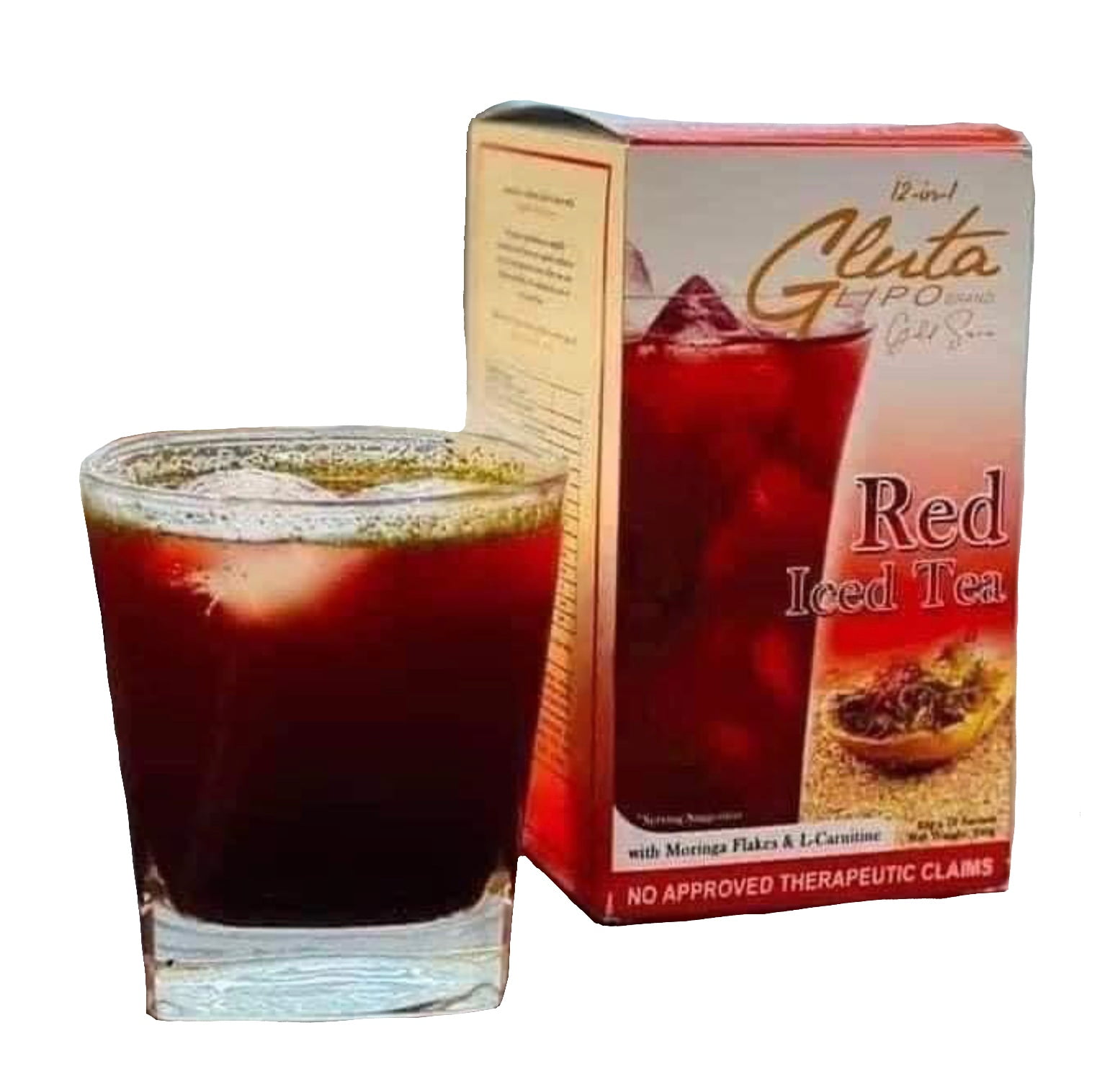 12 in 1 Glutalipo Gold Series Red Iced Tea - 10 Sachets