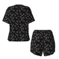 thumbnail image 2 of Sigee Cool Skull Love for Sleepwear Casual Pjs with Pockets Women's Pajamas Sets Shorts 2 Piece Short Sleeve Lounge Sets Large, 2 of 9