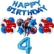 thumbnail image 4 of Decoración para fiesta de cumpleaños de Spiderman, globos para niños, vajilla, suministros, telón de fondo, pancarta, vasos de papel desechables, platos, regalo para bebés, 4 of 5