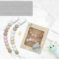 thumbnail image 4 of Tyry.Hu Pacifier Clip Baby Girls Binky Holder Paci Clip Silicone Bead Teething Relief Teether Toy Set of 2 (Pink, Beige), 4 of 7