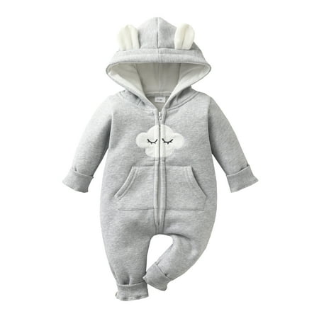 

Baby Girl Clothes Toddler Autumn Winter Long Sleeve Cloud Bear Ears Jumpsuit Romper Baby Bodysuit Unisex