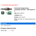 thumbnail image 2 of Downstream Oxygen Sensor - Compatible with 2007 - 2009 Honda CR-V 2008, 2 of 2