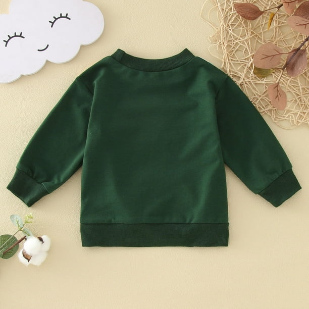 Gibobby Playeras Ninos Camiseta basica de manga larga para ninos pequenos y ninas camiseta informal con estampado de sol camisetas Verde 12 18