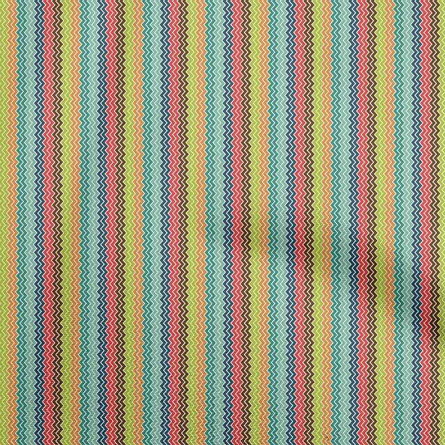 oneOone Tissu Georgette Viscose Bleu Sarcelle Foncé Matériau de Robe Chevron Tissu Imprimé Tissu au Mètre 42 Pouces de Large