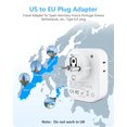 thumbnail image 2 of 2 Pack Type E/F Travel Adapter,LENCENT Schuko Germany France European Plug Adapter with 4 USB Ports(2 Type C),4 Outlet C, 2 of 7