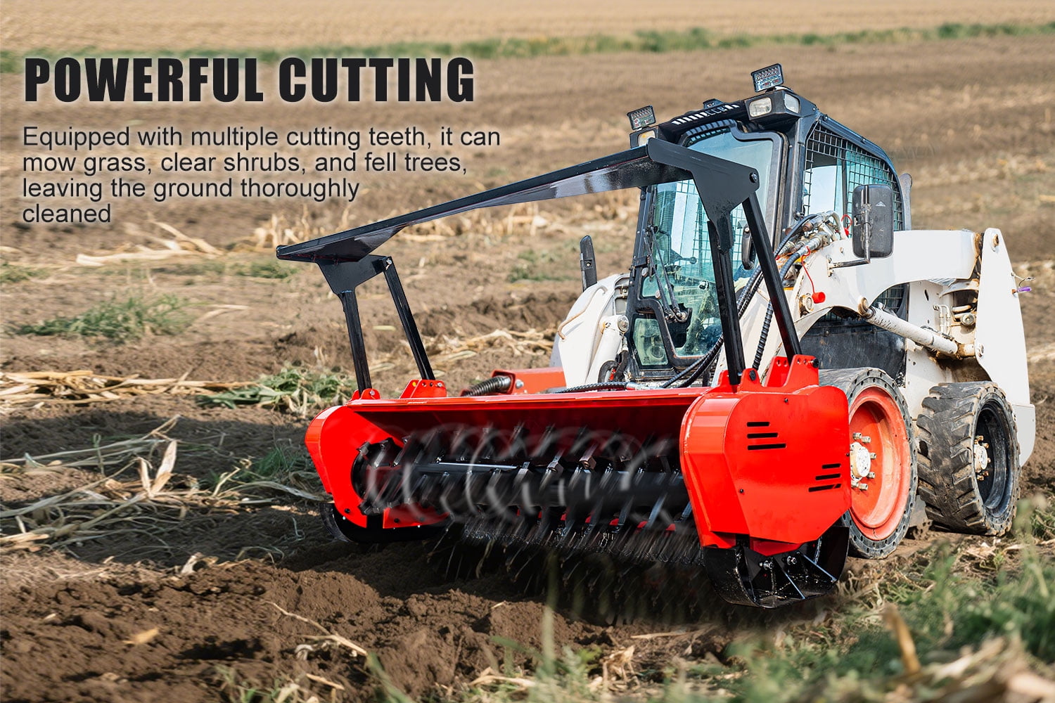 High Efficiency 60 inch Forestry Mulcher Attachment Garden Mulcher for Bobcat Skid Steer Loader
