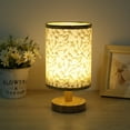 thumbnail image 4 of Tcwhniev Modern Table Lamp 10.2" Beige Remote Control LED Linen Night Light Warm White Bedside Lamp USB Powered for Bedroom Living Room Decoration, 4 of 7