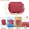thumbnail image 3 of WWS-Camera Carrying Case for Kodak PIXPRO FZ55 / FZ53 / FZ45 / FZ43 16MP Digital Camera, Vlogging Camera Storage Holder Travel Bag, ​Mesh Bag Fits Batteries, Cable, Memory Card, Red, 3 of 4