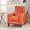 Orange, variant on Newest Push-Back Recliner Chair, Modern Linen Upholstered Accent Chair with Piped Edges, Compact for Small Space,Beige