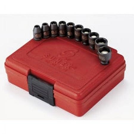 UPC: 0613364130490 | 10PC 1/4 DR. MAGNETIC SAE IMPACT SOCKET SET