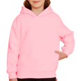 thumbnail image 2 of Ulanda Boys Girls Sherpa Lined Hoodie Pullover Youth Fleece Hooded Sweatshirt Kid's Warm Fuzzy Thicken Clothes Teen Pullover (Pink, 3-4 Years), 2 of 5