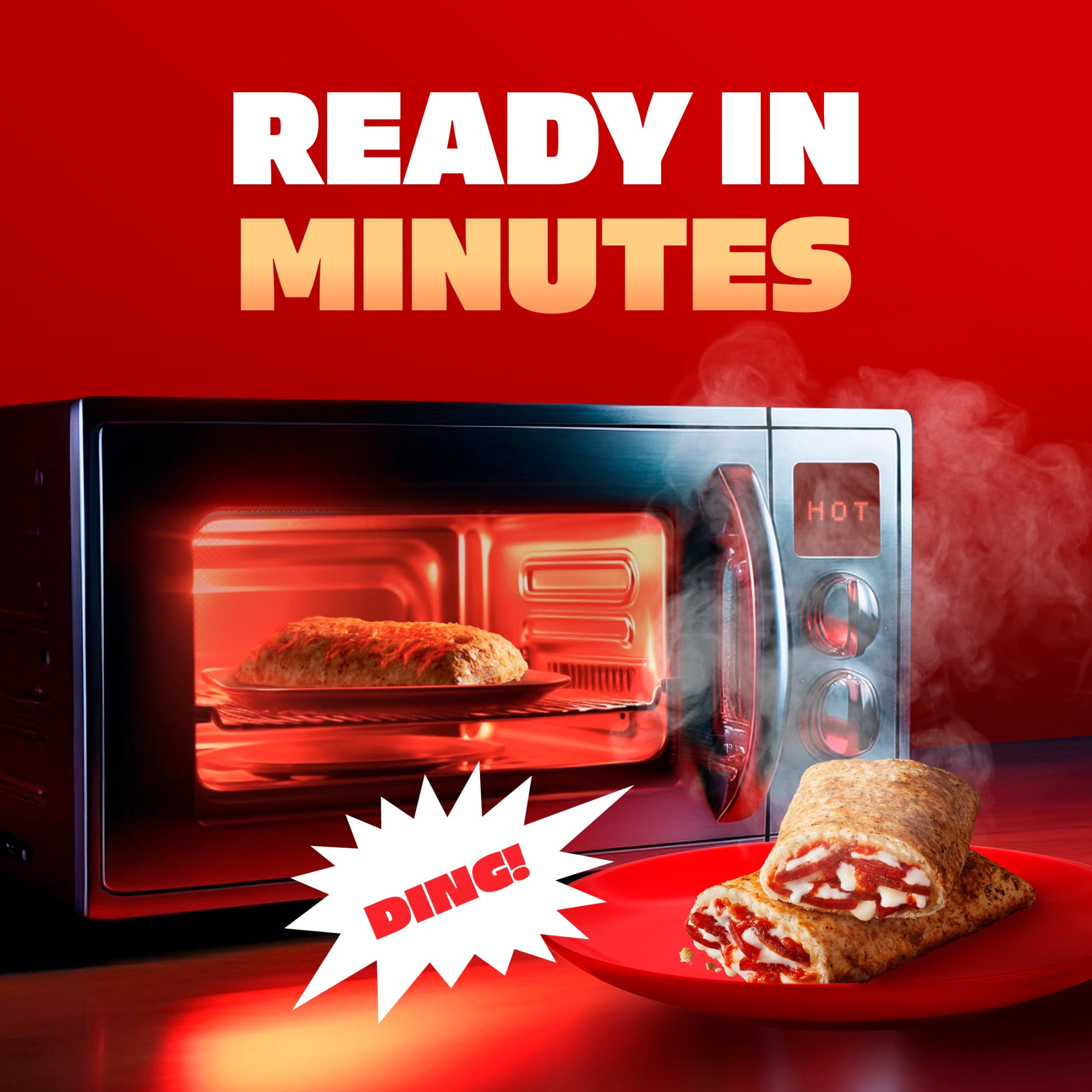 Hot Pockets Pepperoni Pizza Frozen Snacks, Italian Style Seasoned Crust, 54 oz, 12 Pack