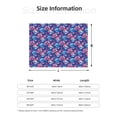 thumbnail image 3 of KLL Blue Skull Flower Print Fleece Throw Blanket, Horizontal Fleece Bedding Cute Soft Blankets Comfy Fleece Flannel Plush Home Decor for Couch & Bed -80"x60", 3 of 9