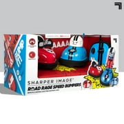 Sharper Image Road Rage, RC Speed Bumper Cars, Mini Remote Controlled Ejector Vehicles, 2 Player Head to Head Battle, Crash into Opponents, 2.4 GHz, Red and Blue, Ages 6 and Up