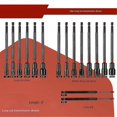 thumbnail image 2 of Magnetic Nut Driver 6 Inche Leader Nut Driver Leader Nut Drive Device (16PCS), 2 of 5