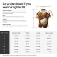 thumbnail image 5 of Lsque Cartoon Cheetah With Attitude print Men's Cuban Collar Short Sleeve Shirt Summer Beachwear Casual Button Down Fashionable Vacation Leisure Shirt-3X-Large, 5 of 7