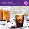 thumbnail image 3 of Berry Hip 50 Vasos de Plastico de 20 oz (591 ml) con Tapa con Boquilla Transparentes, Desechables, Vasos Perfectos para Llevar Café, Chocolate, Bebidas Frias, Batidos Best Trading VTB20-1, 3 of 5