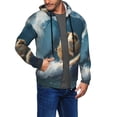 thumbnail image 2 of Uemuo Surfing Guinea Pig for Men's Fashion Full-zip Hoodies & Sweatshirts with Kangaroo Pocket, Zip-up Hooded Sweatshirt, Moisture Wicking & Breathable-X-Large, 2 of 5
