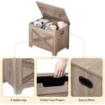 thumbnail image 4 of Lift-Top Storage Chest 24x16x18 Inches, Retro Style with Safety Hinge Multifunctional Footrest, Shoe Bench & Organizer, 4 of 6