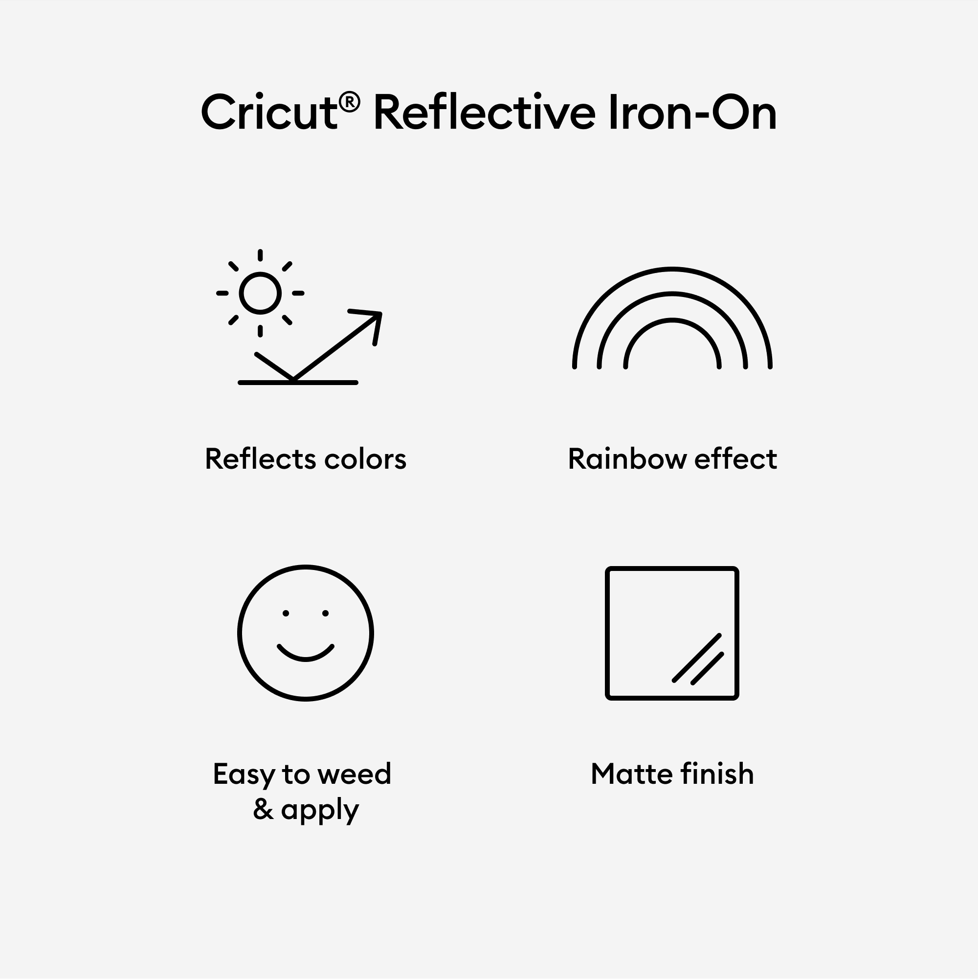Cricut® Reflective Iron-On™ Vinyl, 12" x 19"