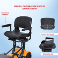 thumbnail image 2 of Compact 4 Wheels Folding Electric Wheelchair for Seniors – Mobility Scooter for Travel - Medical Scooter - Gold, 2 of 11