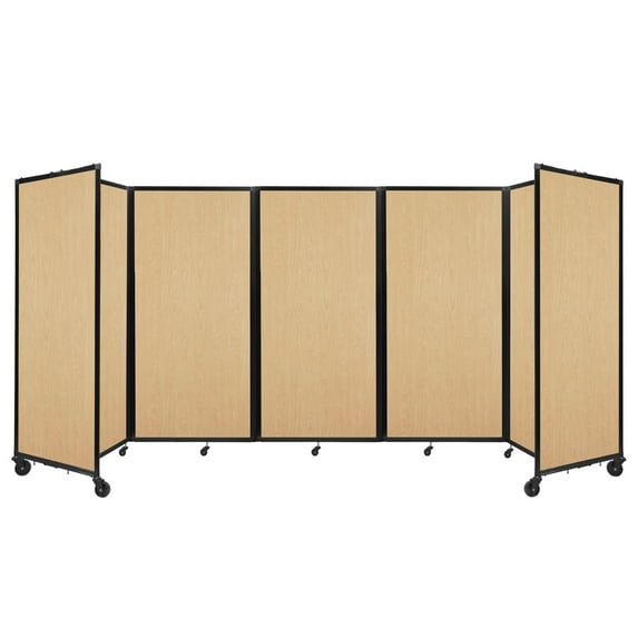 Versare Room Divider 360 Folding Portable Partition | Freestanding Decorative Room Separator | 3, 5, 7 or 9 Laminate Panels Wide | Up to 7'6" Tall