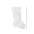 thumbnail image 2 of Vickerman 21" Ivory Quilt Stitch Jewel Christmas Stocking, 2 of 2