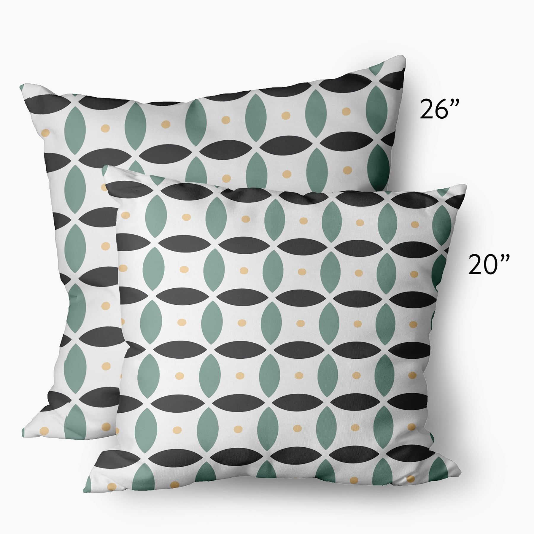 20" x 20" Simply Daisy Geometric Decorative Throw Pillow