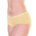 thumbnail image 2 of Angelina Women's Cotton Mid-Rise Brief Panties with Mesh Waistband (12-Pack), 2 of 7