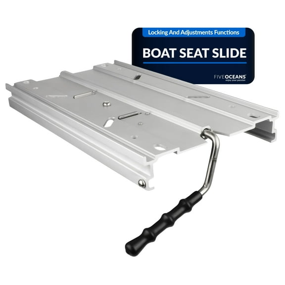 Five Oceans Adjustable Marine Boat Seat Slide with Locking Function - Premium Aluminum & Stainless Steel for Ultimate Durability - Compatible with FO4476 & FO4477 Seat Pedestals - FO4478